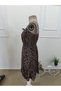 Women's Short Jersey Dress with Rope Straps, Gathered Collar and Elastic Waist - 8