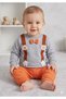 New Season Teddy Bear Embroidered Baby Boy Stylish Set with Thessaloniki Fabric Trousers