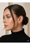 316L Steel Beaded Hoop Model Gold Color Women's Earrings - 2