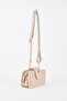 Women's Gonca Mink 3-Compartment Small Size Zipper and Snap Closure Handbag and Shoulder Bag