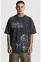 Unisex Iron Maiden Est 1975 Printed Washable T-Shirt, Oversized Rock Band Themed Vintage T-Shirt