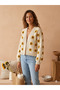 Sunflower Motif Cardigan - 3