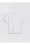 White crew neck embroidered pocket detail girl's t-shirt - 2