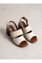 Norvian Cream Heeled Women's Sandals - 3