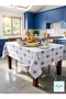 Tablecloth Fiber-Lined Pvc Non-Slip Stain-Resistant Wipeable Kitchen and Garden Table Cover. - 4