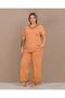 Short Sleeve Lace V-Neck Plus Size Women's Pajama Set