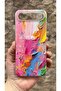 Tecno Spark Slim Compatible Colorful Abstract Patterned Transparent Shock-Absorbing Camera Protected Clear Case - 2