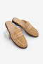 Women's Hand-Knitted Closed-Front Casual Slippers Argis Camel