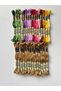 Multi-Colored Flower Tapestry Kit, Set with Dmc Muline Threads 25X100 - 2