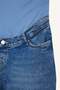 Straight Fit Elastic Waist Ankle Length Jean Washable Maternity Trousers H2077Ax26Sm - 2