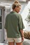 Dark Khaki Shirt Collar Short Sleeve Buttoned Mesh Pocket Embroidered Casual Cotton Woven Shirt 63 60 - 7