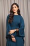 Turquoise Nida Butterfly Abaya – Elegant Flowing Design - 5