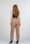 Women's Summer Camel Monsere Elastic Waist High Waist Narrow Leg Pants Stylish Daily Comfortable 30375 - 4