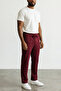 Men's burgundy oversized cima pattern modal jogger sweatpants - 4