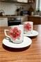 Kirilnova ®   Red Flower 2-Piece Porcelain Cup Set - 3