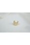 Kkr042 Zircon Stone Chain Model Gold Sparkle Earrings - 3