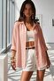 Women's Pink Wrinkled Fabric Oversize Shirt