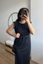 Anthracite Modal Padded Dress - 4