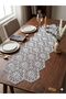 Hexagonal Embroidered Luxury Runner 120X40Cm Stylish Design Modern Runner - 2