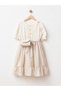 Embroidery Detailed Muslin Top with Flounces Stylish Children's Dress - 2
