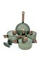 Aluminum Cookware Set, 9 pcs, Green - 3