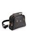 Women's Saffiano Patterned Fabric Double Zipper Detailed Hand and Shoulder Bag with Strap - 2