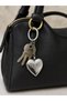 Silver Heart Patterned 316L Stainless Steel Openable Memory Gift Keychain