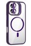 Ilkeshop iPhone 16 Plus Cover with Remim Lens and Magsafe Stand - (140625) Deep Purple
