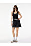 Slim Fit Waist Tie Pocketed Glittery Mini Shorts