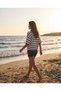 Summer Polo Neck Striped Shorts Knitwear Set, Two-Piece Set - 4