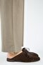 Mitzi Women's Genuine Leather Pleated Lace-Up Brown Slippers - 2