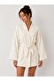 100% Cotton Muslin Bathrobe Kimono Floral Embroidered Women's Robe - 2
