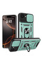 Ilkeshop New iPhone 16E Case Pars Lens Ring Silicone (122917) - Green