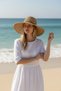Women's Hand Knitted Detailed Hat Beach Hat - 5