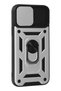 Ilkeshop New iPhone 13 Pro Case Pars Lens Ring Silicone (125236) - Silver - 2