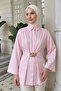 Shirt with Metal Accessories Y0142 - Pink - 3