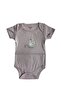 Short Sleeve Figured Baby Bodysuit - Pink - 2