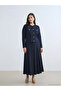Pleated Skirt with Zipper Waist - 3