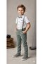 Boy's Shirt and Pants Set with Bow Tie and Suspender Combination (1 Size Prefered Larger Size) Ages 4-5-6-7 - 3