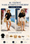 Oversize Women's T-Shirt 2 Thread Fabric Crew Neck Low Sleeve Basic Casual Top - 7