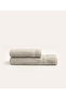 Likya 100% Cotton Bordered Mink 2-Piece Dowry Towel Set 1005A 90X150 - 2