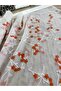 Orange Floral Detailed Embroidered Tulle Fabric - for Evening Gowns and Dresses - 4