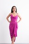Strappy Collar, Sparkling, Brooch Detailed, Slit, Stylish Evening Dress - 4