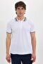 Men's 3-Pack Brown-Navy Blue-White Slim Fit 100% Cotton Plain Pique Polo Collar T-Shirt - 2