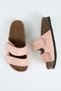 Vega Women's Vegan Leather Double-Strapped Velcro Powder Slippers - 3