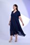 Women's Plus Size Skirt Hem Chiffon Dress - 8