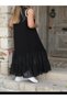 Etegi Chiffon Detailed, Tie-Up Modal Dress - 5