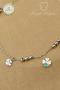 316L Steel Anklet - Blue Heart Clover Chain with Dorica 316L Steel Anklet 20+5cm - 2