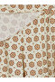 Brown Zippered Waist Patterned Women's Shorts Skirt - 2