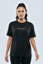 Women's Black & Gold Oversized T-Shirt With Large Back Graphic - 2